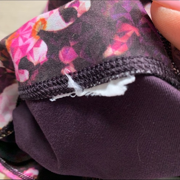 Nike Power Legend Floral Port Wine Mesh Run Training Leggings - Picture 11 of 16